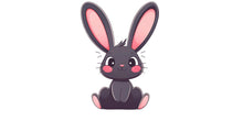 Load image into Gallery viewer, Kawaii Bunny Wall Decal For Nursery, Cute Rabbit Wall Sticker, Baby Room Wall Art, Neutral Kids Decor, Peel And Stick Wall Decal