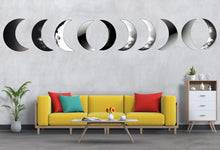 Load image into Gallery viewer, Moon Phases Wall Decal • Modern Minimalist Lunar Cycle Sticker • Boho Bedroom Wall Art • Celestial Decor for Meditation Room • Moon Wall