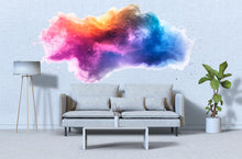 Load image into Gallery viewer, Colorful Nebula Wall Decal • Galaxy Cloud Wall Sticker • Cosmic Space Mural for Bedroom &amp; Living Room • Vibrant Celestial Wall Art
