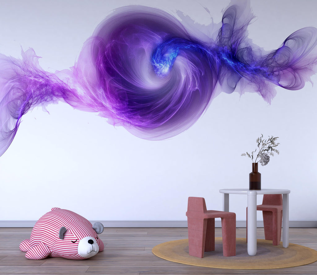 Purple Cosmic Swirl Wall Decal | Galaxy Wall Sticker for Bedroom, Nursery, Playroom | Space Theme Kids Room Decor | Removable Vinyl Wall Art