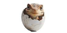 Load image into Gallery viewer, Baby Dinosaur Hatching Wall Decal | Cute Dino Nursery Wall Sticker | 3D Realistic Egg Hatch Dino Mural for Kids Room | Removable Nursery