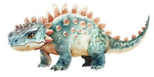 Load image into Gallery viewer, Watercolor Spiked Dinosaur Wall Decal | Kids Dino Wall Sticker | Nursery Dinosaur Mural | Boys &amp; Girls Room Decor | Removable Kids Wall Art