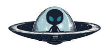 Load image into Gallery viewer, Cute Alien Spaceship Wall Decal | Kids Space Room Sticker | Cartoon UFO Nursery Decor | Outer Space Wall Art for Playroom &amp; Bedroom