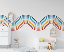 Load image into Gallery viewer, Minimalist Stripe wind Wall Decal Vinyl Sticker Track Route Wall Decor Kids Playroom Boys Room Wall Art Bedroom Mural Sticker 1021RS