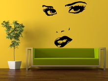 Load image into Gallery viewer, Wall Decal Vinyl Sticker Decals Peal And Stick Cheap Free Shipping Decor Art Girl Woman Beautiful Face Biting Lips Amazing Eyes L437