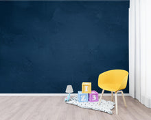 Load image into Gallery viewer, Navy Blue Concrete Wallpaper Mural – Dark Blue Textured Wall, Slate &amp; Ink Blue Cloudy Gradient, Modern Moody Interior Wall Art 203DE