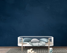 Load image into Gallery viewer, Navy Blue Concrete Wallpaper Mural – Dark Blue Textured Wall, Slate &amp; Ink Blue Cloudy Gradient, Modern Moody Interior Wall Art 203DE