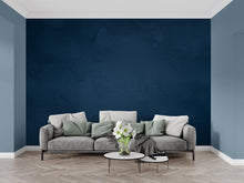 Load image into Gallery viewer, Navy Blue Concrete Wallpaper Mural – Dark Blue Textured Wall, Slate &amp; Ink Blue Cloudy Gradient, Modern Moody Interior Wall Art 203DE