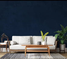 Load image into Gallery viewer, Navy Blue Concrete Wallpaper Mural – Dark Blue Textured Wall, Slate &amp; Ink Blue Cloudy Gradient, Modern Moody Interior Wall Art 204DE