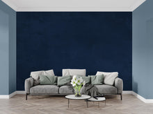 Load image into Gallery viewer, Navy Blue Concrete Wallpaper Mural – Dark Blue Textured Wall, Slate &amp; Ink Blue Cloudy Gradient, Modern Moody Interior Wall Art 204DE