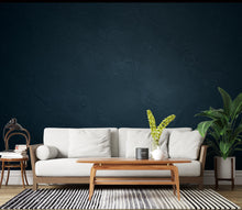 Load image into Gallery viewer, Navy Blue Concrete Wallpaper Mural – Dark Blue Textured Wall, Slate &amp; Ink Blue Cloudy Gradient, Modern Moody Interior Wall Art 205DE