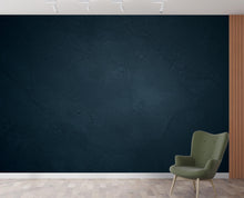 Load image into Gallery viewer, Navy Blue Concrete Wallpaper Mural – Dark Blue Textured Wall, Slate &amp; Ink Blue Cloudy Gradient, Modern Moody Interior Wall Art 205DE