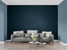 Load image into Gallery viewer, Navy Blue Concrete Wallpaper Mural – Dark Blue Textured Wall, Slate &amp; Ink Blue Cloudy Gradient, Modern Moody Interior Wall Art 205DE