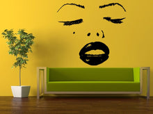 Load image into Gallery viewer, Wall Decal Vinyl Sticker Decals Peal And Stick Cheap Free Shipping Decor Art Beautiful Girl Woman Face Eyes Lips Lashes Eye Brows L424