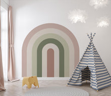 Load image into Gallery viewer, Rainbow Full Arch, Earth Tones Boho Full Arch Wall Decals Modern Wall Stickers, Nursery Decor Kids Room Wall Art, Home Decor New Trend 711LU