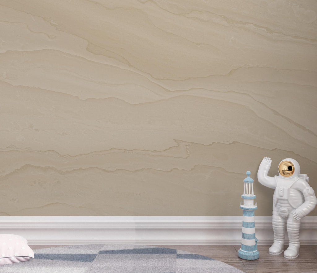 Beige Concrete Wallpaper Mural, Warm Sand Polished Concrete Wall, Minimalist Textured Mural in Taupe Greige, Modern Luxury Wall Decor 206DE