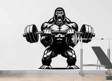 Load image into Gallery viewer, Gorilla Gym Wall Decal Bodybuilder fitness Decor Workout Art Vinyl Gym Wall Stickers Bedroom Gym Workout Skull Motivation 211DE