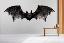 Load image into Gallery viewer, Gothic Bat Wall Decal, Dark Fantasy Bat Wall Sticker, Black Bat Wings Wall Art, Gothic Home Decor, Halloween Wall Decal