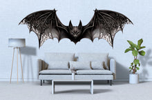Load image into Gallery viewer, Gothic Bat Wall Decal, Dark Fantasy Bat Wall Sticker, Black Bat Wings Wall Art, Gothic Home Decor, Halloween Wall Decal