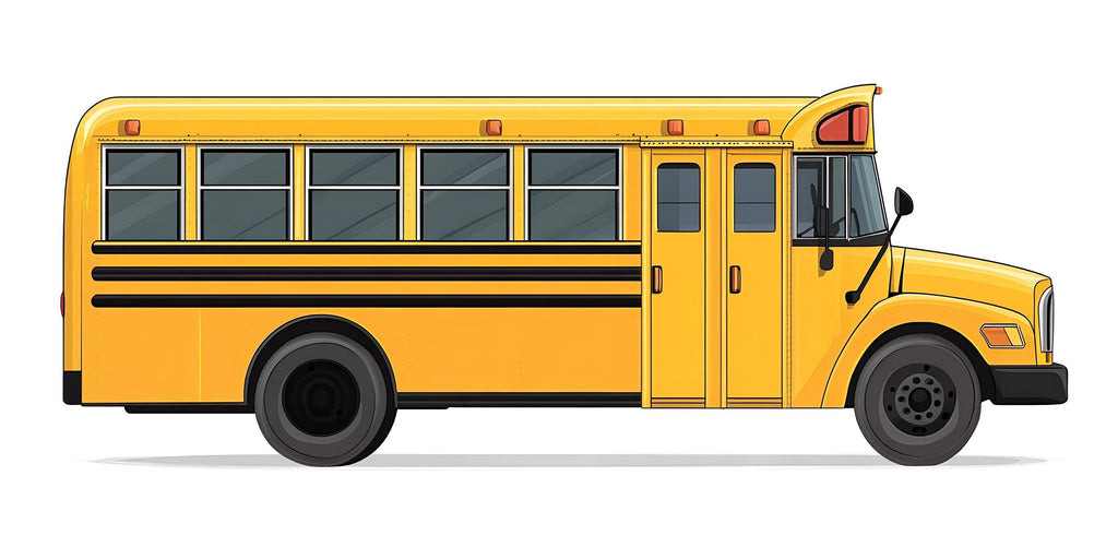 School Bus Wall Decal for Kids | Yellow Bus Wall Sticker | Classroom And Playroom Decor | Removable Peel & Stick Mural | Nursery