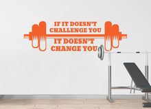 Load image into Gallery viewer, Gym Wall Decal Barbell fitness Skull Decor Workout Art Vinyl Gym Wall Stickers Bedroom Gym Workout Workout Motivation 215DE