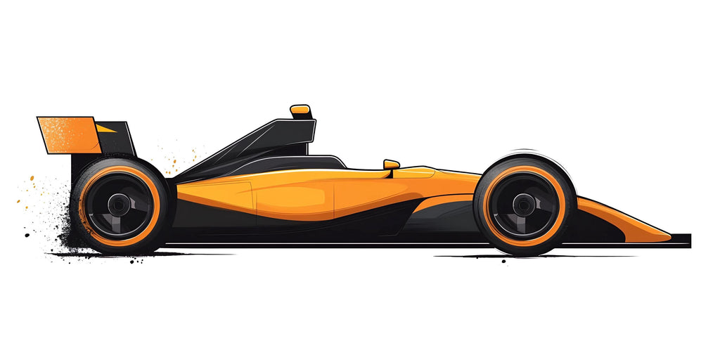 Orange Race Car Wall Decal | Kids Room Racing Car Sticker | Fast Speed Sports Car Mural | Peel & Stick Boys Bedroom Decor