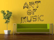 Load image into Gallery viewer, Wall Decal Vinyl Sticker Decals Peal And Stick Cheap Free Shipping Music Notes Art Of Music Words L444