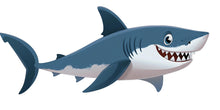 Load image into Gallery viewer, Cute Shark Wall Decal for Kids Room | Ocean Animal Sticker | Peel &amp; Stick Nursery Wall Art | Fun Sea Creature Mural for Playroom, Bedroom