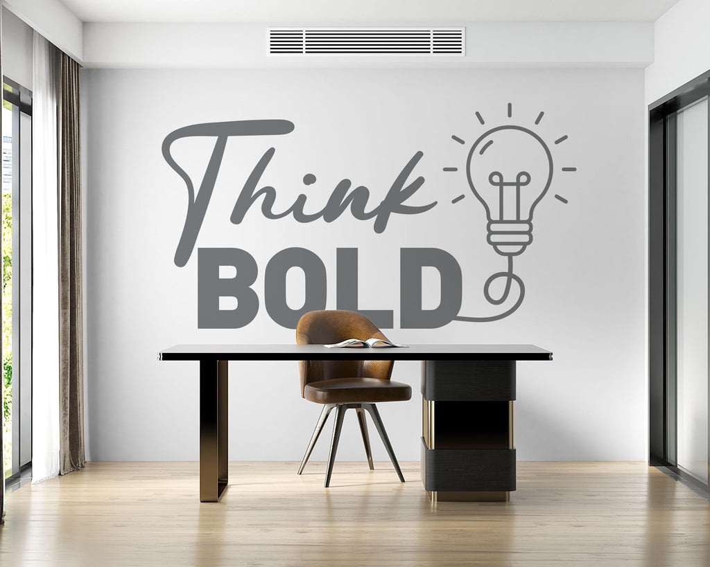 Think Bold Office Wall Decal, Business Logo Sticker 229DE