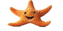 Load image into Gallery viewer, Smiling Starfish Wall Decal | Cute Ocean Nursery Peel And Stick Wall Sticker | Happy Sea Star Kids Room Decor | Baby Nursery Wall Art