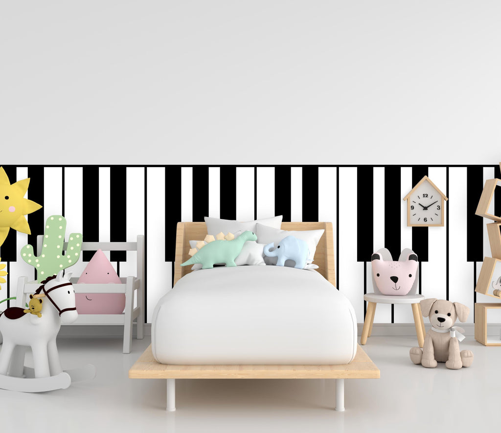 Piano Wall Border Wall Decal, Scallop Decals, Piano Wall Decor Decal, Piano Nursery, Safari Wall, Border Wall Decal 1022RS