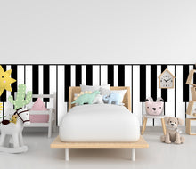 Load image into Gallery viewer, Piano Wall Border Wall Decal, Scallop Decals, Piano Wall Decor Decal, Piano Nursery, Safari Wall, Border Wall Decal 1022RS