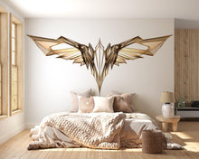 Load image into Gallery viewer, Abstract Wing Wall Decal, Modern Gold Wings Wall Sticker, Luxury Angel Wing Wall Art, Geometric Wing Wall Decor, Peel And Stick Decal