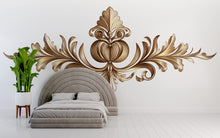 Load image into Gallery viewer, Ornamental Gold Wall Decal, Baroque Scroll Wall Sticker, Luxury Vintage Wall Art, Elegant Floral Scroll Decor, Peel And Stick Wall Decal