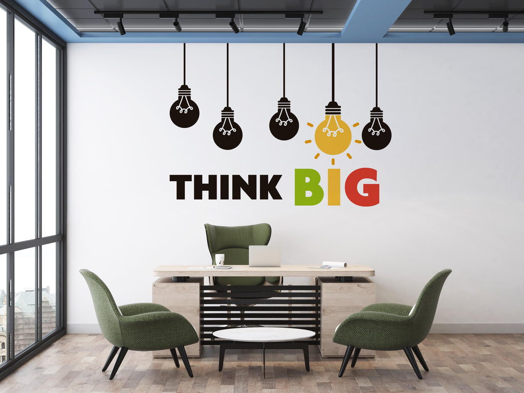 Think Big Wall Decal, Office sticker, Office wall art Business Logo Business wall decal Decal 236DE
