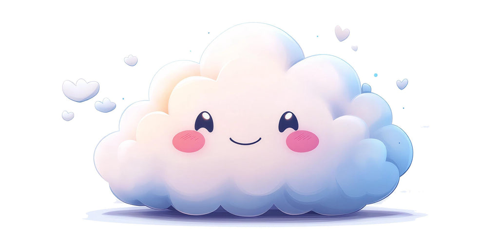 Kawaii Cloud Wall Decal For Nursery Or Kids Room, Cute Smiling Cloud Wall Sticker, Baby Room Wall Art, Peel And Stick Decor