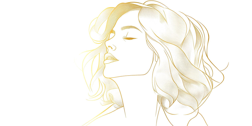 Gold Line Art Woman Wall Decal, Minimalist Female Face Wall Sticker, Modern Bedroom Wall Decor, Elegant Portrait Wall Art
