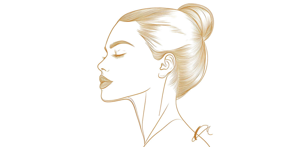 Gold Line Art Woman Wall Decal, Minimalist Female Profile Wall Sticker, Elegant Bedroom Wall Decor, Modern Beauty Room Wall Art