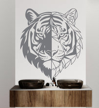Load image into Gallery viewer, Tiger Polygonal wall decal Tiger Geometric decor Tiger wall art Decal Tiger Lover Animals Tiger Wall Bathroom Wall Decals Stickers 242DE