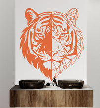 Load image into Gallery viewer, Tiger Polygonal wall decal Tiger Geometric decor Tiger wall art Decal Tiger Lover Animals Tiger Wall Bathroom Wall Decals Stickers 242DE