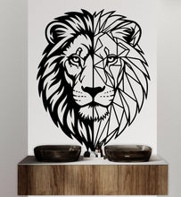 Load image into Gallery viewer, Lion Polygonal wall decal Lion Geometric decor Lion wall art Decal Lion Lover Animals Lion Wall Bathroom Wall Decals Stickers 243DE