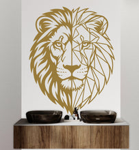 Load image into Gallery viewer, Lion Polygonal wall decal Lion Geometric decor Lion wall art Decal Lion Lover Animals Lion Wall Bathroom Wall Decals Stickers 243DE