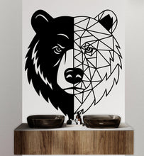Load image into Gallery viewer, Bear Polygonal wall decal Bear Geometric decor Bear wall art Decal Bear Lover Animals Bear Wall Bathroom Wall Decals Stickers 244DE