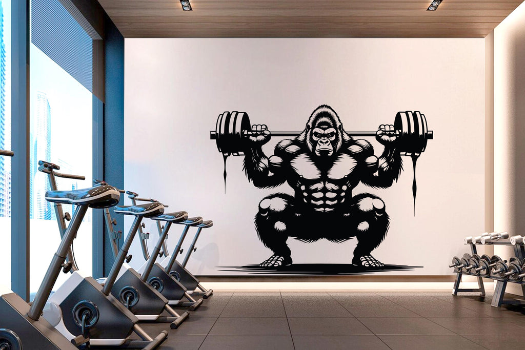 Gorilla Gym Wall Decor Lion Fitness Wall Art Gym Wall Decals Gorilla Wall Decal Crossfit Gifts Home Gym Wall Sticker Gym 715LU