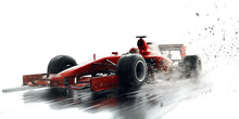 Load image into Gallery viewer, Formula Race Car Wall Decal For Kids Room, Red Racing Car Wall Sticker, Speed Car Bedroom Decor, Boys Room Wall Art
