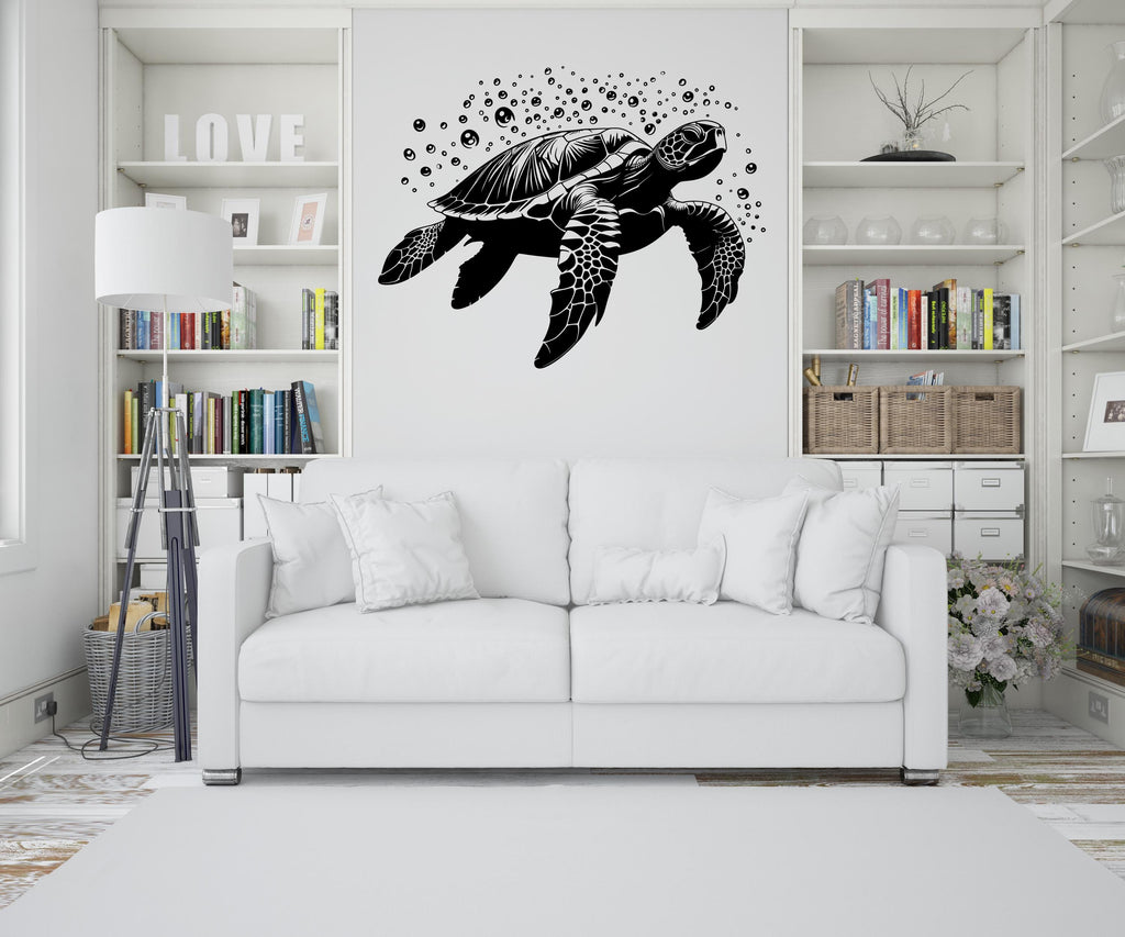 Sea Turtle Wall Decal Turtle Wall Sticker Turtle Art Turtle Wall Vinyl Wall Decal Turtle Room Gifts Vinyl Wall Art Stickers 716LU