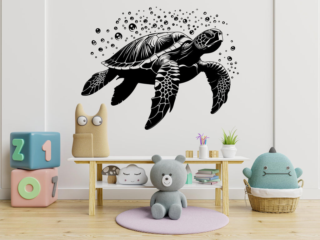 Sea Turtle Wall Decal Turtle Wall Sticker Turtle Art Turtle Wall Vinyl Wall Decal Turtle Room Gifts Vinyl Wall Art Stickers 716LU