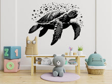 Load image into Gallery viewer, Sea Turtle Wall Decal Turtle Wall Sticker Turtle Art Turtle Wall Vinyl Wall Decal Turtle Room Gifts Vinyl Wall Art Stickers 716LU