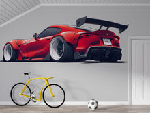 Load image into Gallery viewer, Red Sports Car Wall Decal For Boys Room | Modern Racing Car Wall Sticker | Kids Bedroom Car Wall Art | Playroom Car Decor | Peel And Stick
