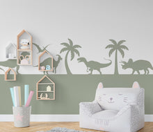 Load image into Gallery viewer, Dinosaur Wall Border Wall Decal, Scallop Decals, Dinosaur Wall Decor Decal, Boho Nursery, DinosaurWall, Border Wall Decal 1026RS